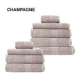 Royal Comfort Cotton Bamboo Towel Bundle Set 450GSM Luxurious Absorbent / 9 Piece - Champagne