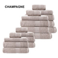 Royal Comfort Cotton Bamboo Towel Bundle Set 450GSM Luxurious Absorbent / 18 Piece - Champagne