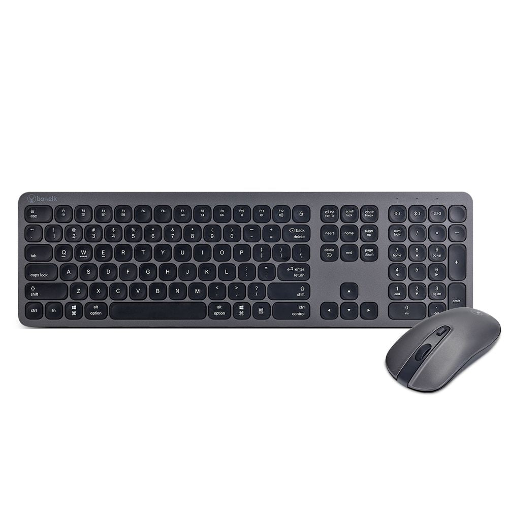 Bonelk KM-447 Slim Bluetooth Wireless Keyboard and Mouse Combo (Space Grey)