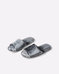endota Plush Slippers-Dk Grey OSFA