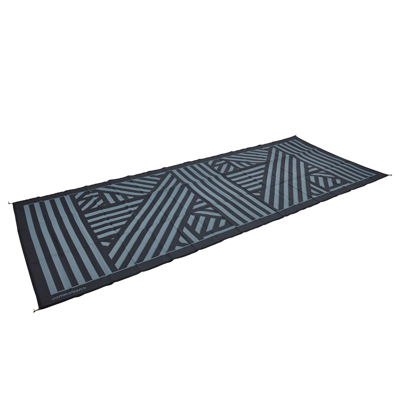 RECYCLED GROUND MAT 6M X 2.4M BLACK & GREY