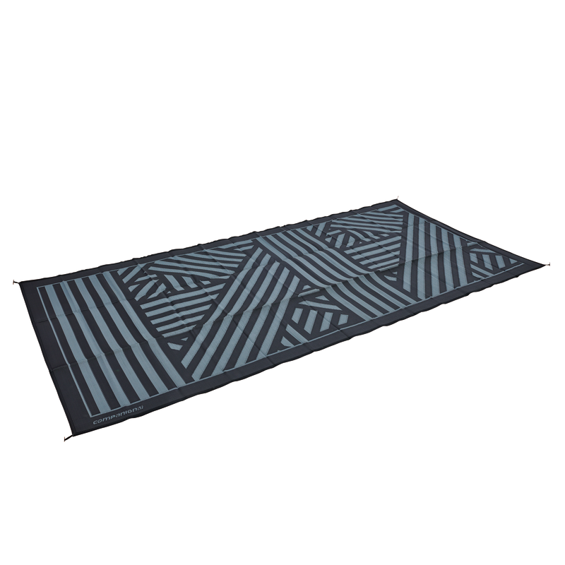 RECYCLED GROUND MAT 4M X 2.4M BLACK & GREY