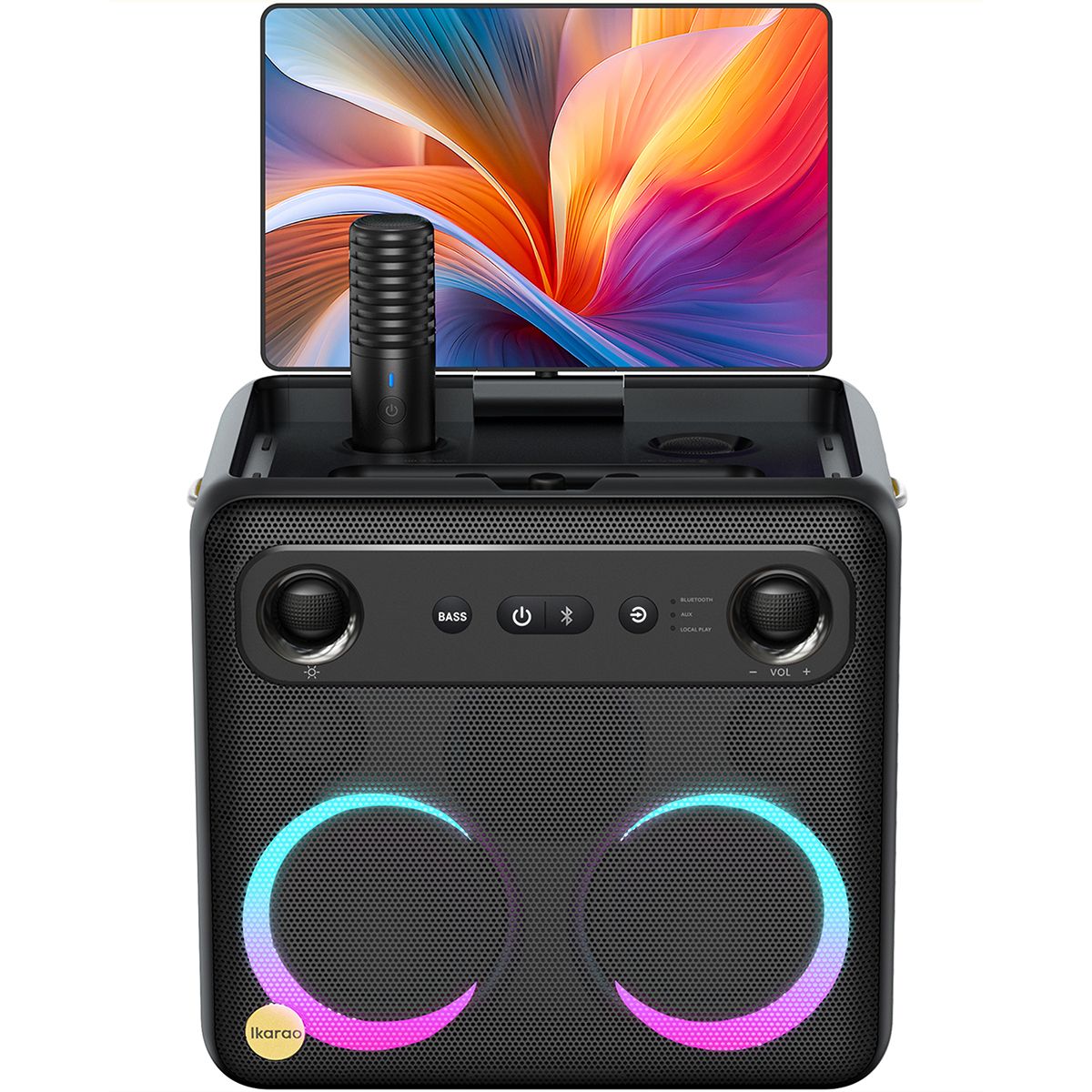 Ikarao Break X2 Portable 600W Karaoke Speakers with 10” TouchScreen Display