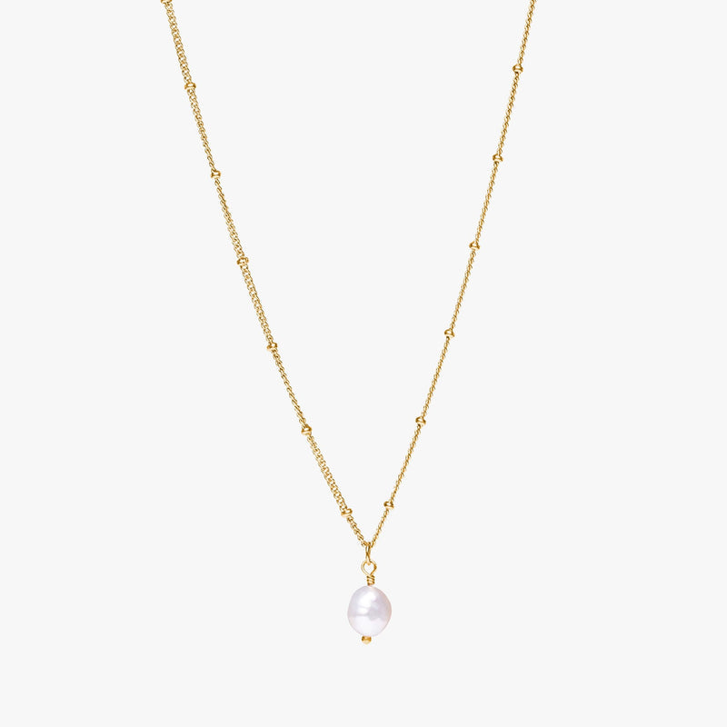 Baroque Pearl Pendant - Gold Colour