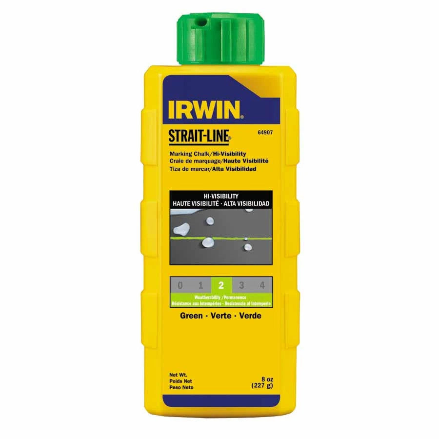 Irwin Strait-Line Chalk Green Fluoro 8oz/228g