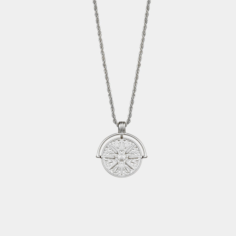 Golden Sun Necklace - Silver Colour