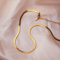 "Kauai" Herringbone Choker - Gold Colour