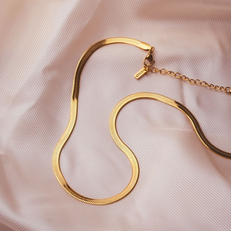 "Kauai" Herringbone Choker - Gold Colour