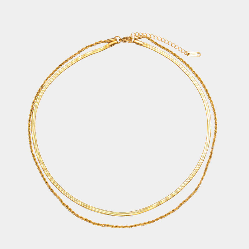 "Ios" Layered Necklace - Gold Colour