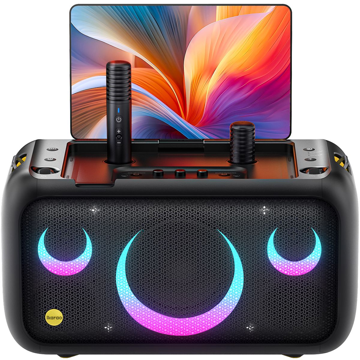 Ikarao Break X1 Portable 800W Karaoke Machine with 13.3” Lyrics Display