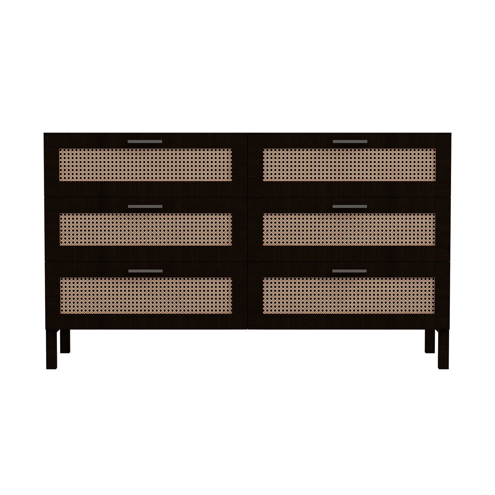 Casa Decor Tulum Rattan 6 Chest of Drawers Cabinet Bedroom Storage Tallboy