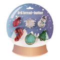 Bread and Butter Cookie Cutter - Globe  Flake  SnowMan  Cane  Sock  Tree - 6 Pk