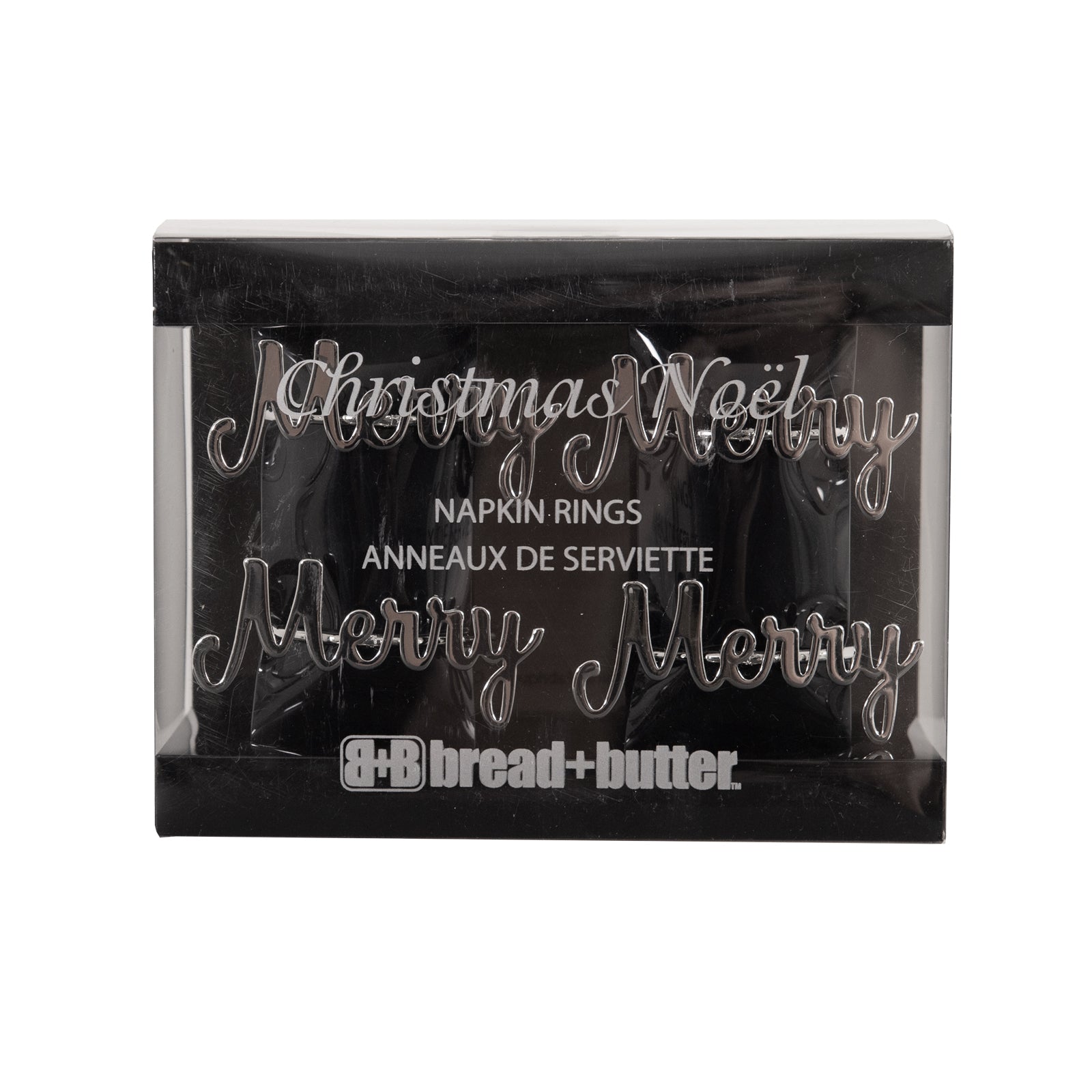 Bread and Butter Napkin Rings - Merry 4 Pack