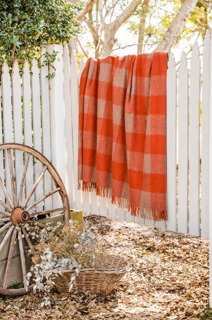 Antipodean Collection - Recycled Wool Picnic Check Blankets - Terra
