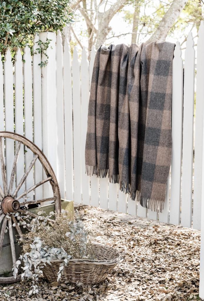 Antipodean Collection - Recycled Wool Picnic Check Blankets - Ash
