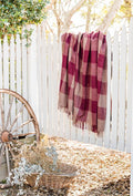 Antipodean Collection - Recycled Wool Picnic Check Blankets - Shiraz