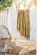 Antipodean Collection - Recycled Wool Picnic Check Blankets - Fern