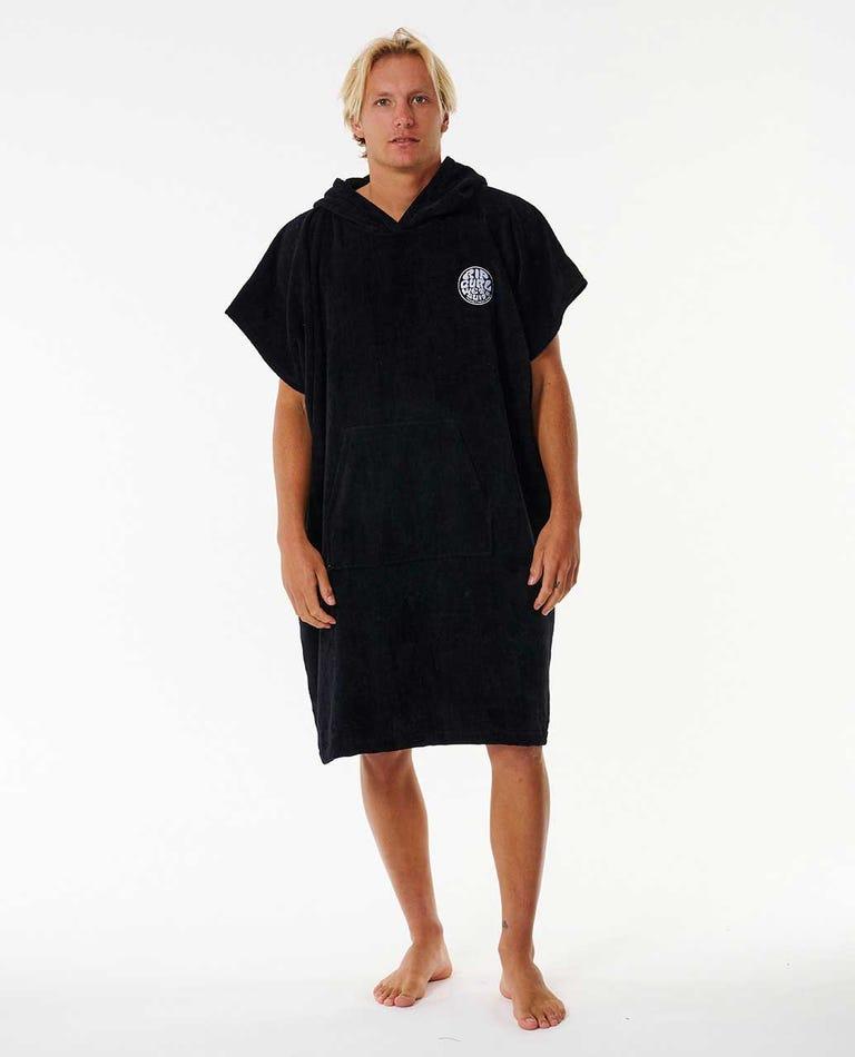 Logo Hooded Towel - Black