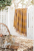 Antipodean Collection - Recycled Wool Picnic Check Blankets - Wattleseed